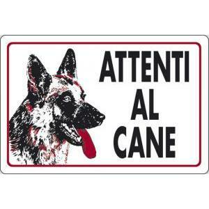 Cartello segnaletico  attenti al cane