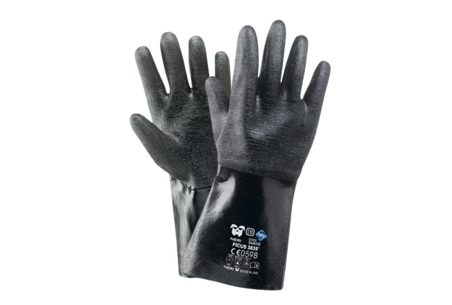 neri guanto da lavoro neri ficus impregnato in neoprene - foto 1