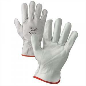 Guanto da lavoro pelle fiore bianco