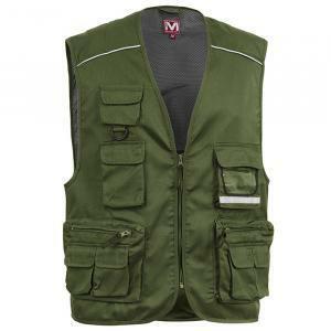 Gilet da lavoro  power con portabadge verde militare