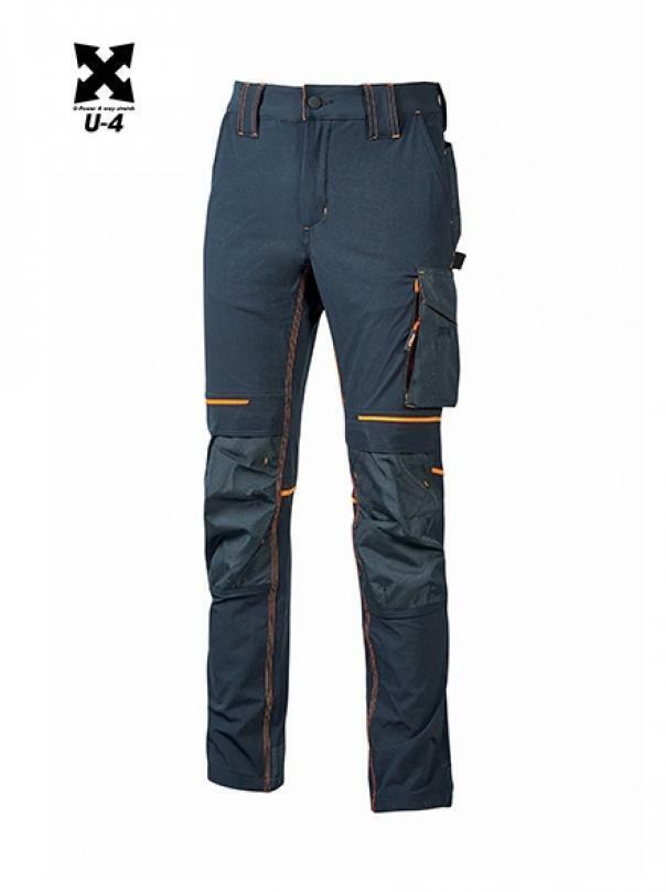 u-power pantalone da lavoro u power atom slim fit blu navy - foto 1