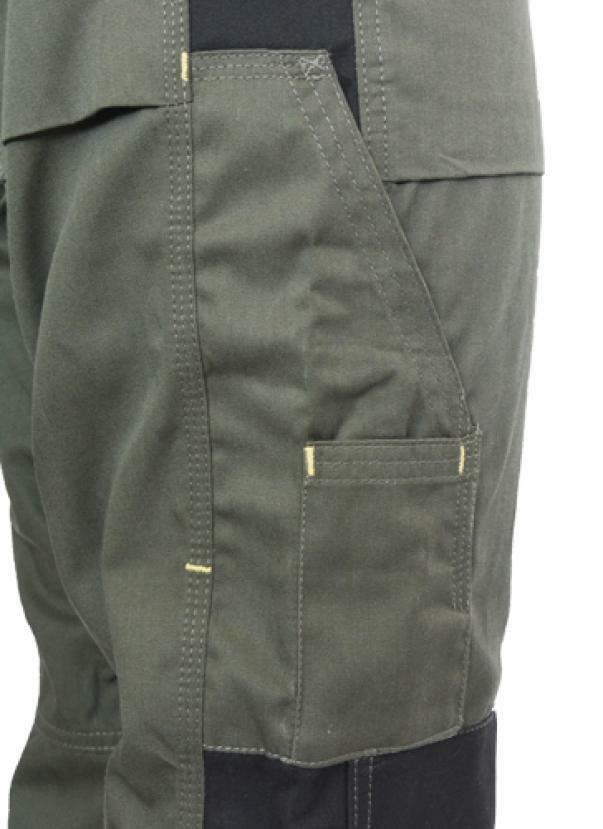 rica lewis pantalone da lavoro rica lewis mobilon verde oliva - foto 2