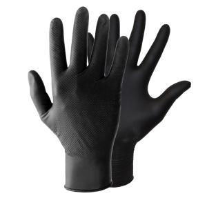 Guanto monouso nitrile diamond grip black