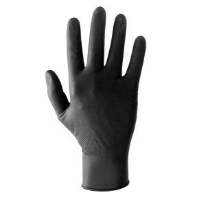 Guanto monouso nitrile diamond grip black