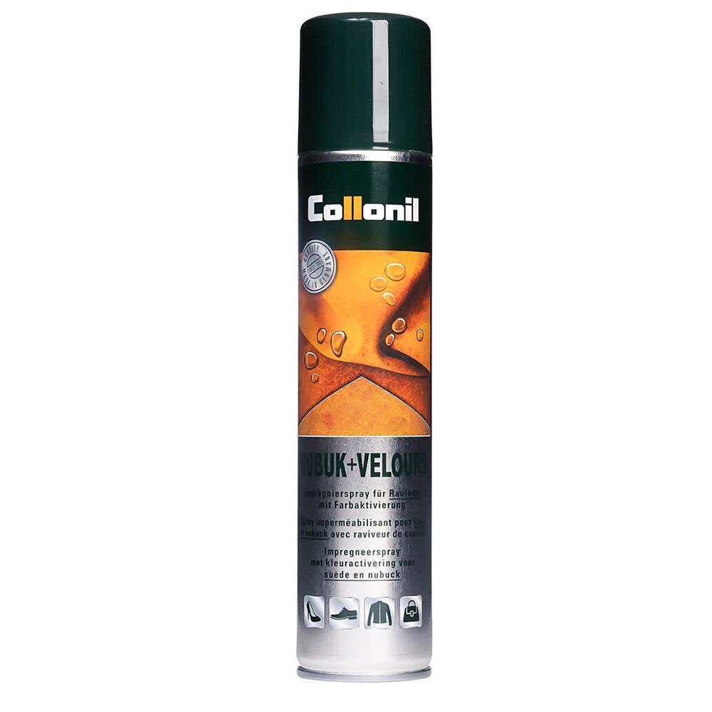 Spray Collonil Nubuk Velours 200 ml per calzature grigio scuro, protezione e cura per pelle nubuk e velours.