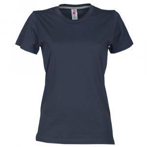 T-shirt  sunset lady. blu navy