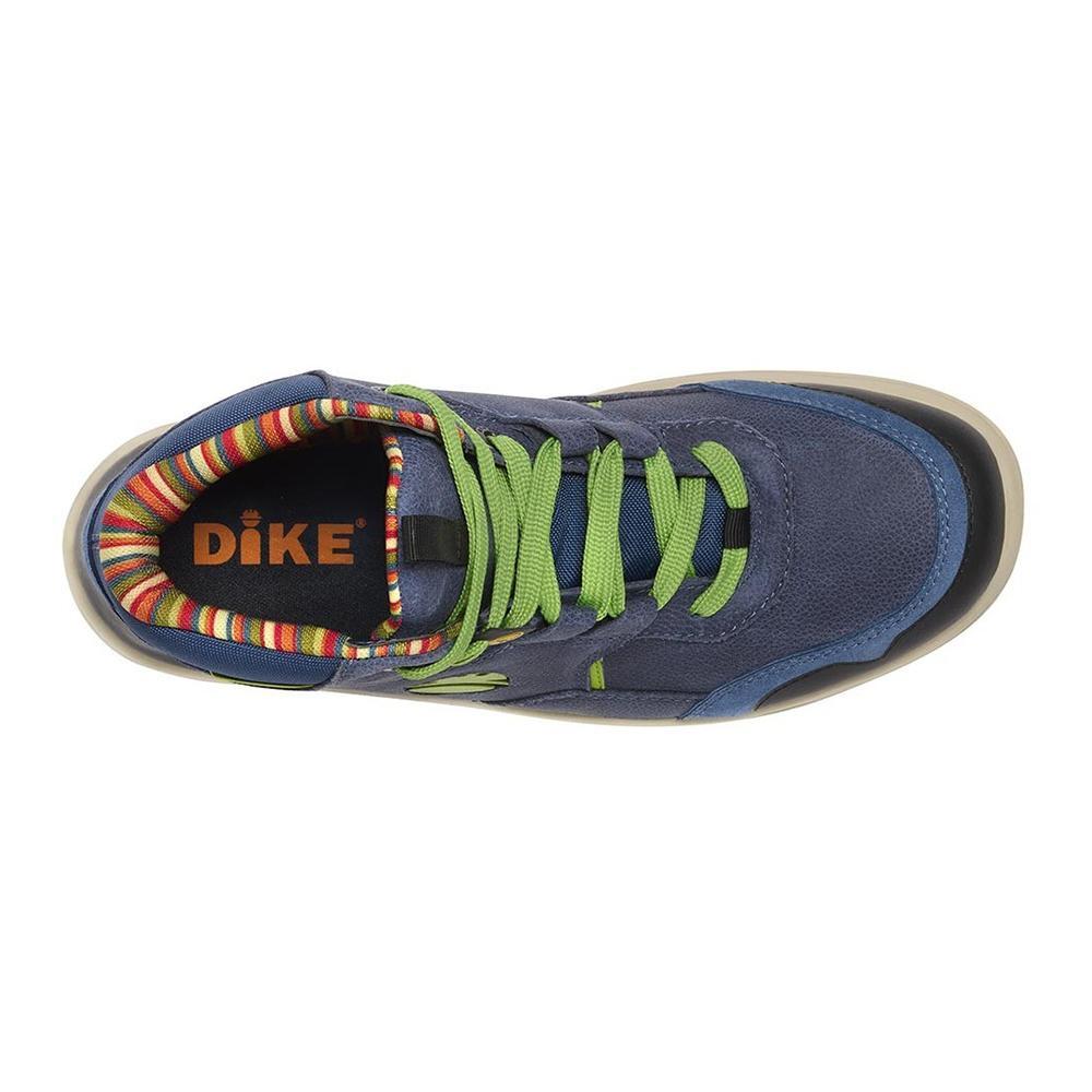 Dike Awake H S3L Blu_Nero Vista Superiore Scarpe da Lavoro Vista dall'alto della scarpa antinfortunistica alta Dike Awake H S3L blu e nera con tomaia in nappa pieno fiore e struttura protettiva alta.